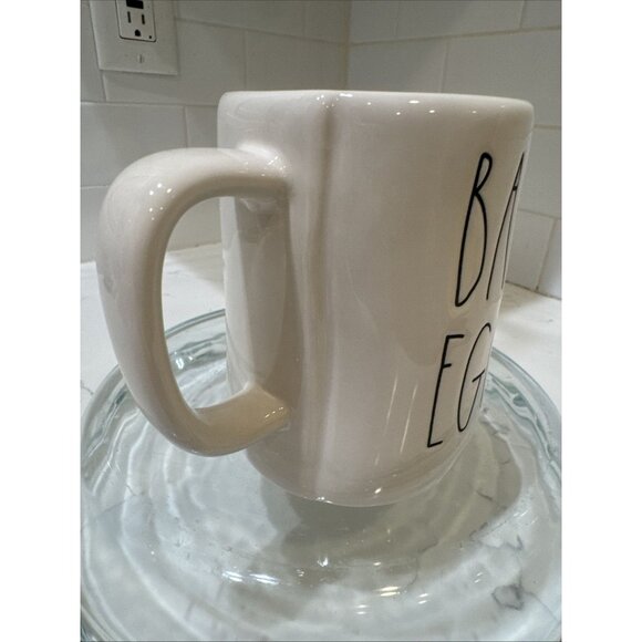 Rae Dunn Double Sided Easter Good Egg Bad Egg White Mug - Picture 3 of 9